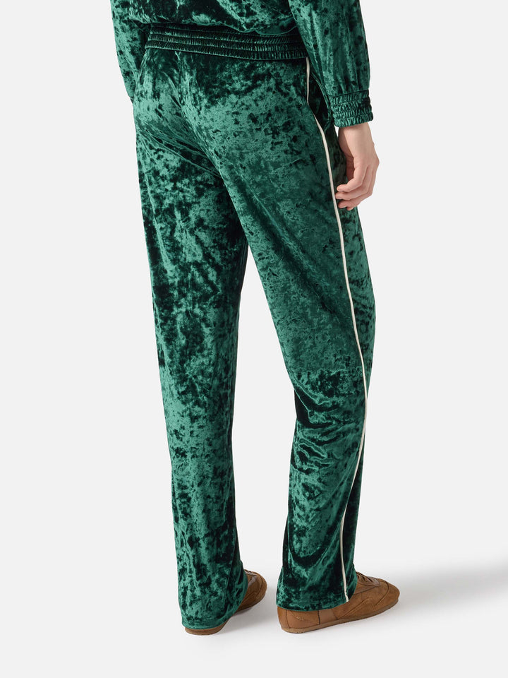Pantalon Yvonne en chenille verte 