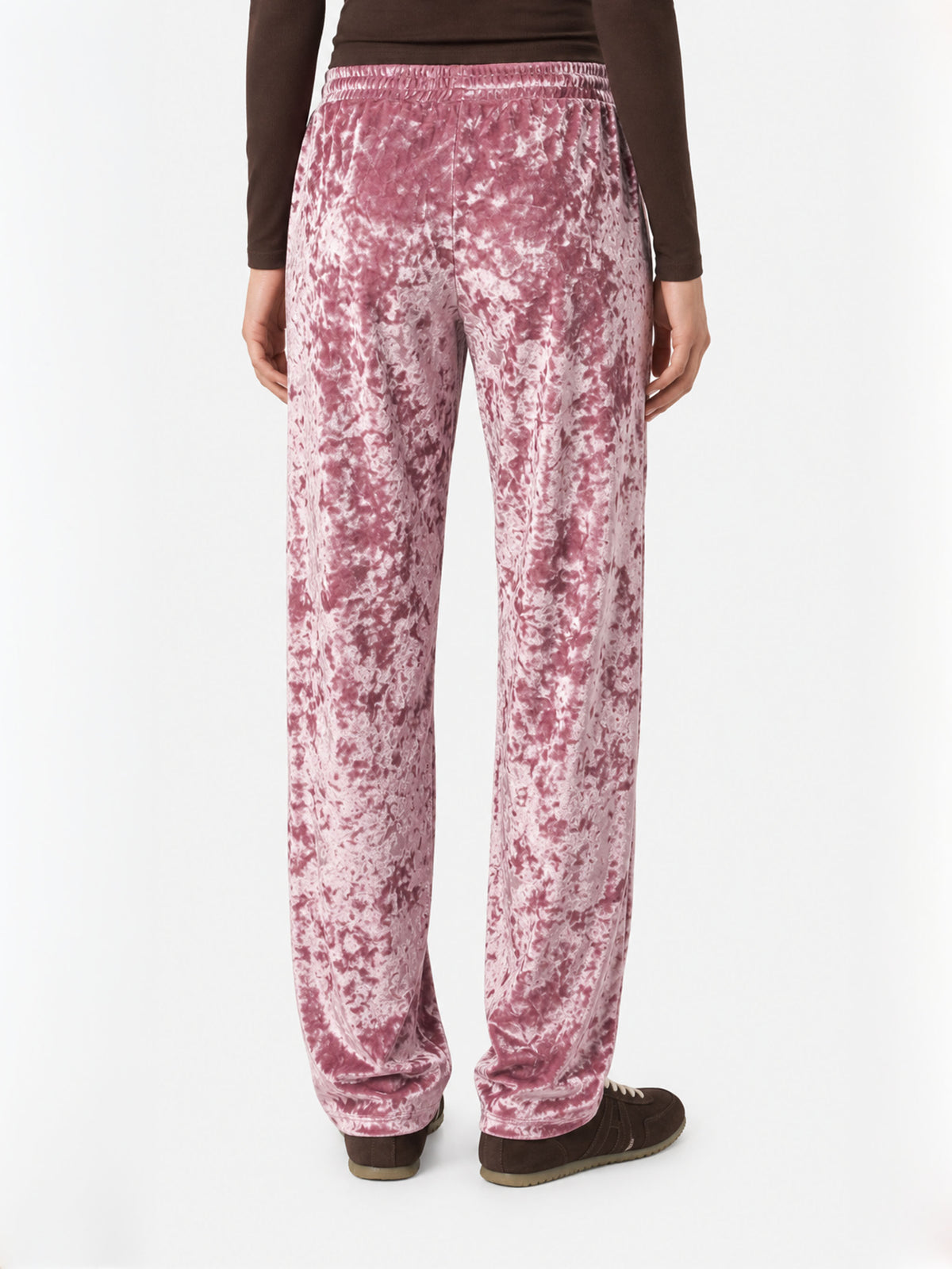 Yvonne pink chenille jogger pants