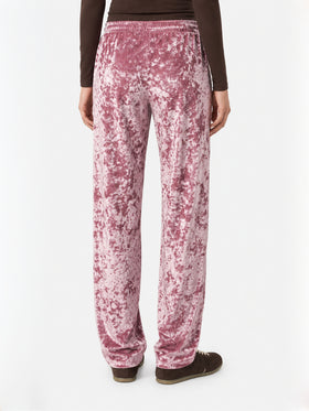 Yvonne pink chenille jogger pants