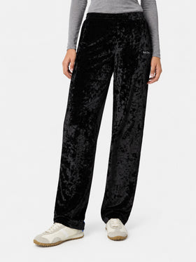 Yvonne black chenille jogger pants