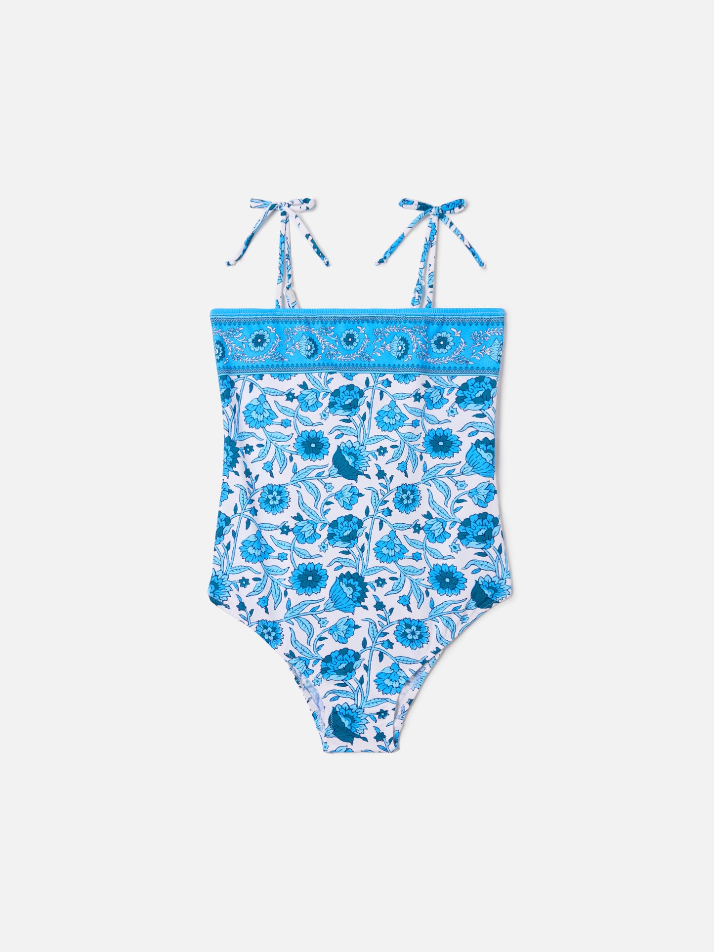 Zadig one-piece swimsuit with blue batik floral print