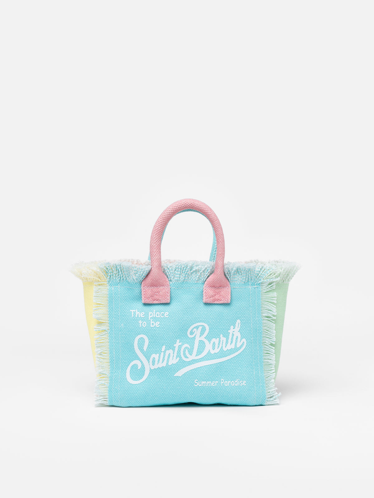 Mehrfarbige Mini-Kosmetiktasche aus Baumwollcanvas