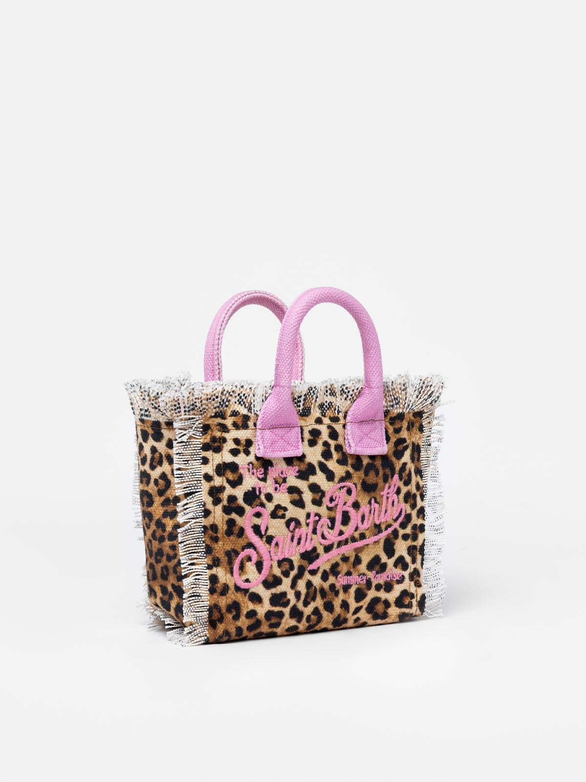 Mini-Kosmetiktasche aus Animalier-Baumwollcanvas