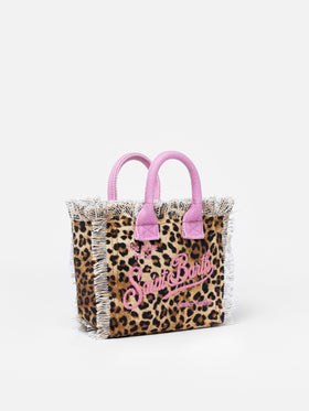 Mini-Kosmetiktasche aus Animalier-Baumwollcanvas