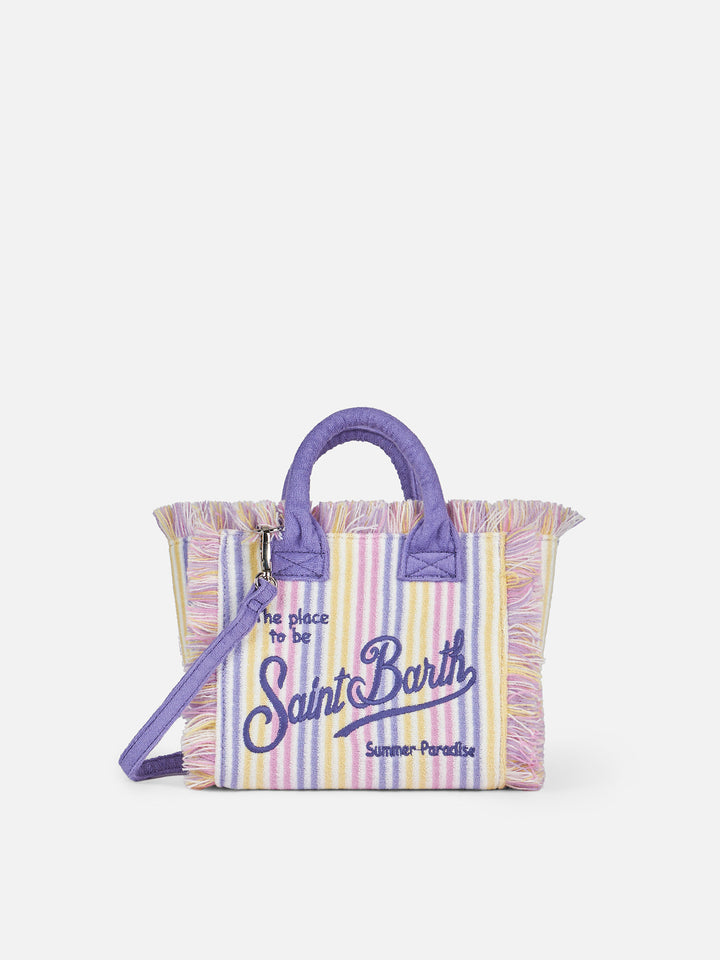 Striped terry embossed Mini Vanity bag - MC2 Saint Barth