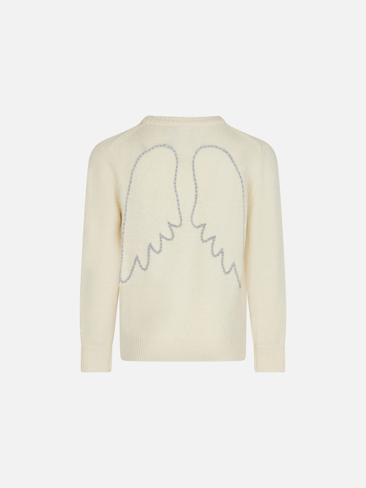 Girl sweater angel wings embroidery - MC2 Saint Barth