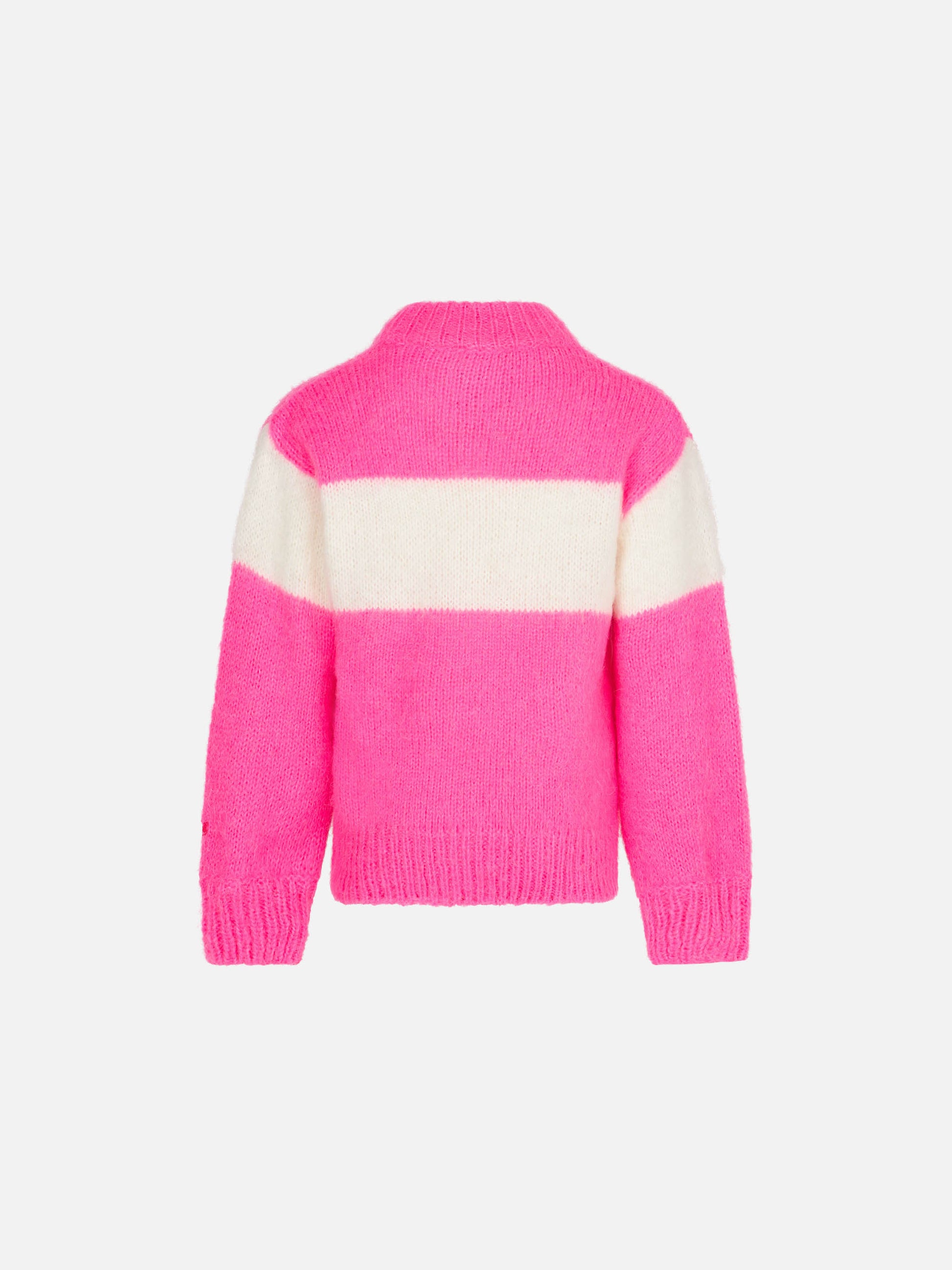 Girl brushed crewneck sweater with Apres chic lettering - MC2 Saint Barth