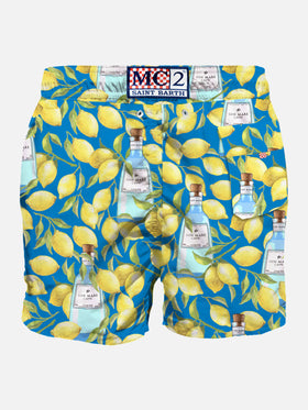 Man classic swim shorts with Lemon print | GIN MARE SPECIAL EDITION - MC2 Saint Barth