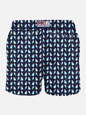 Man swim shorts penguins micro print - MC2 Saint Barth