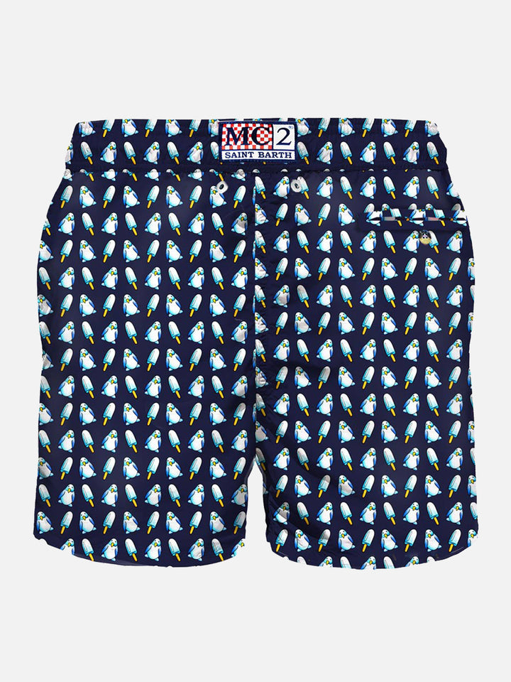 Man swim shorts penguins micro print - MC2 Saint Barth