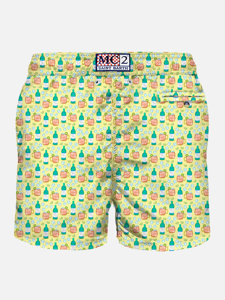 Light fabric man swim shorts cocktail print - MC2 Saint Barth