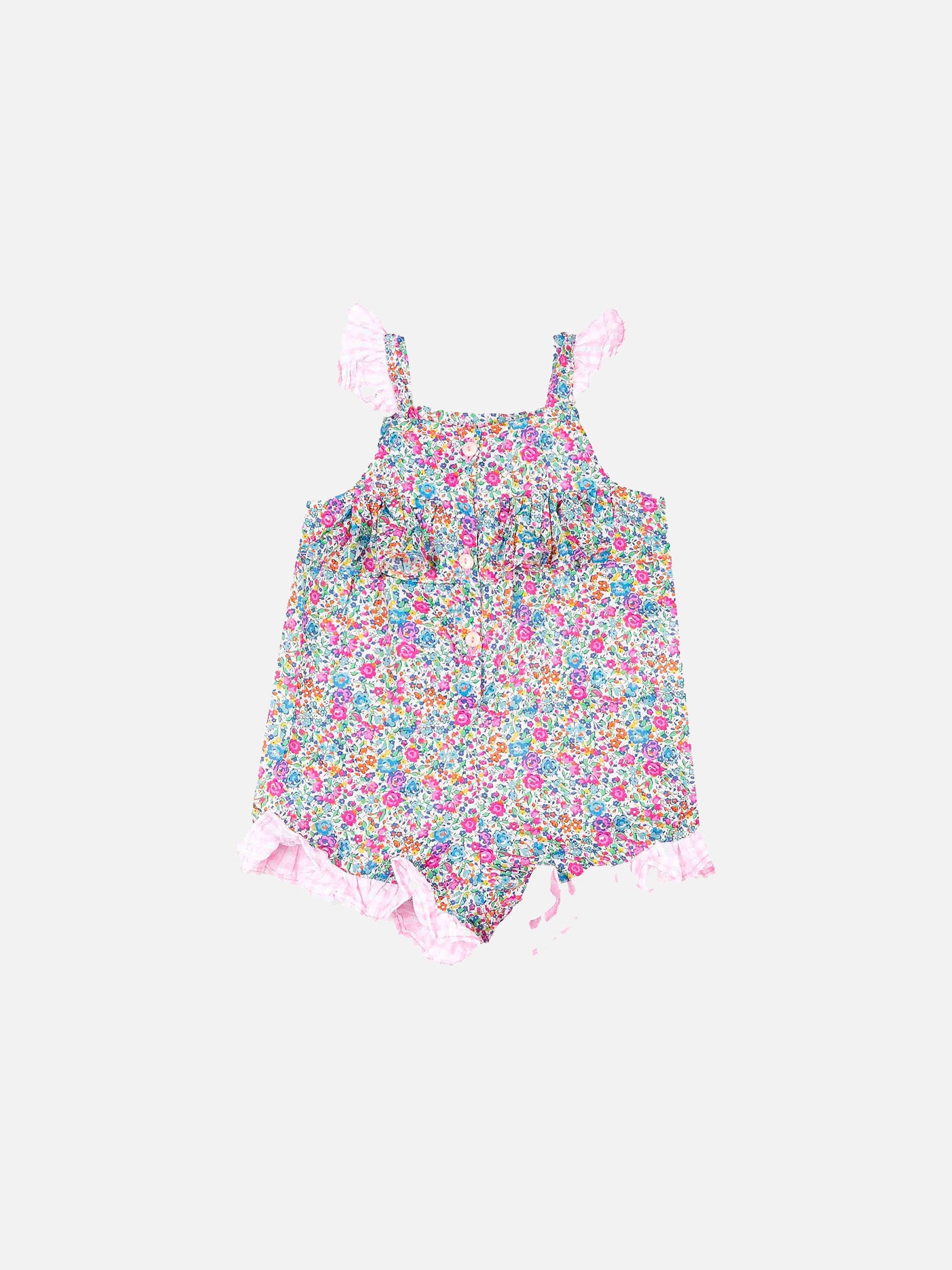 Baby cotton romper suit with flower print | Made with Liberty fabric - MC2 Saint Barth