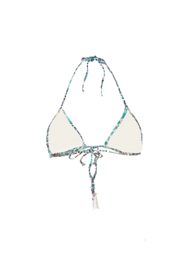 Gipsy print triangle top with tassels - MC2 Saint Barth