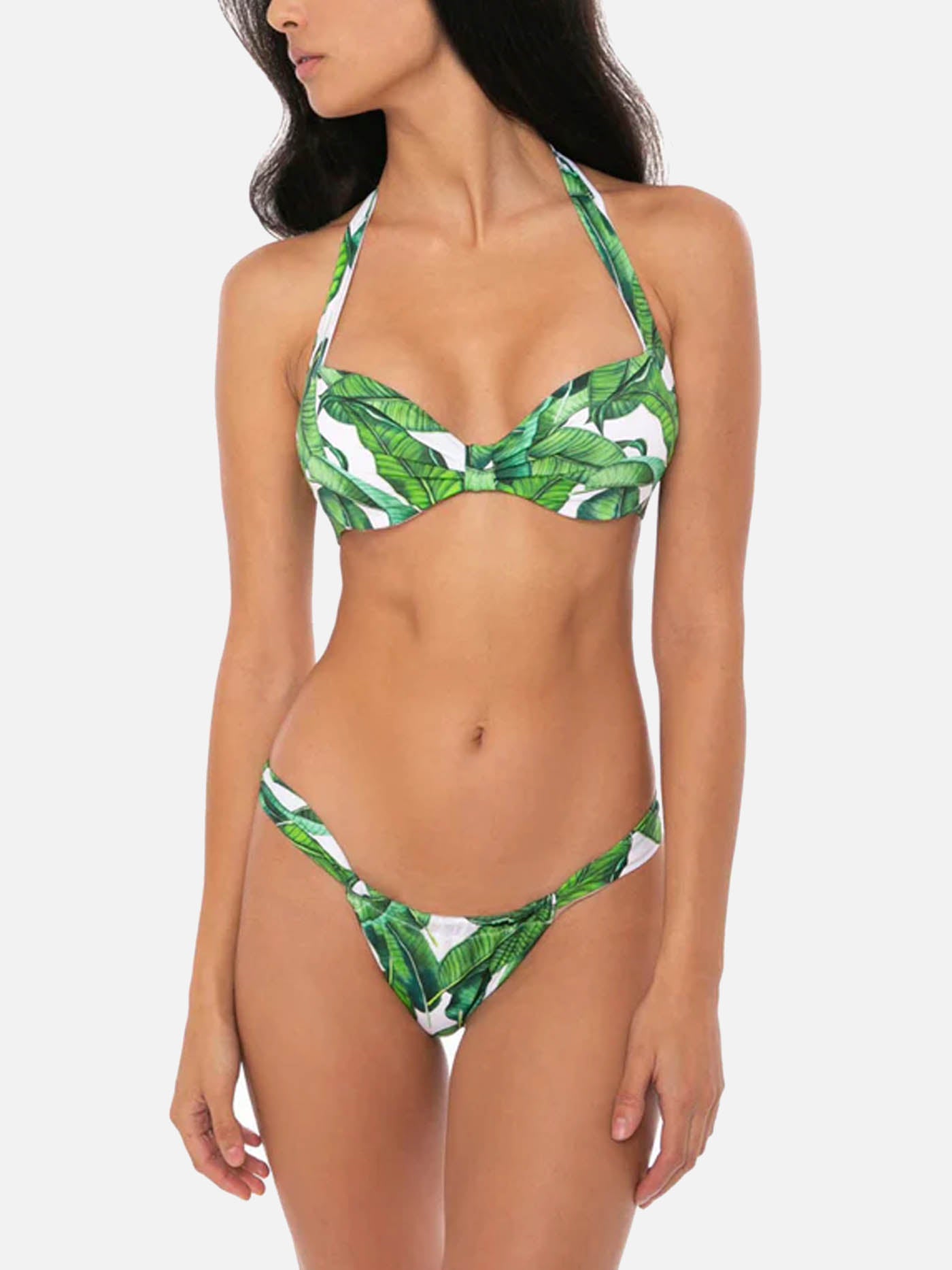 Woman bralette bikini with tropical print - MC2 Saint Barth