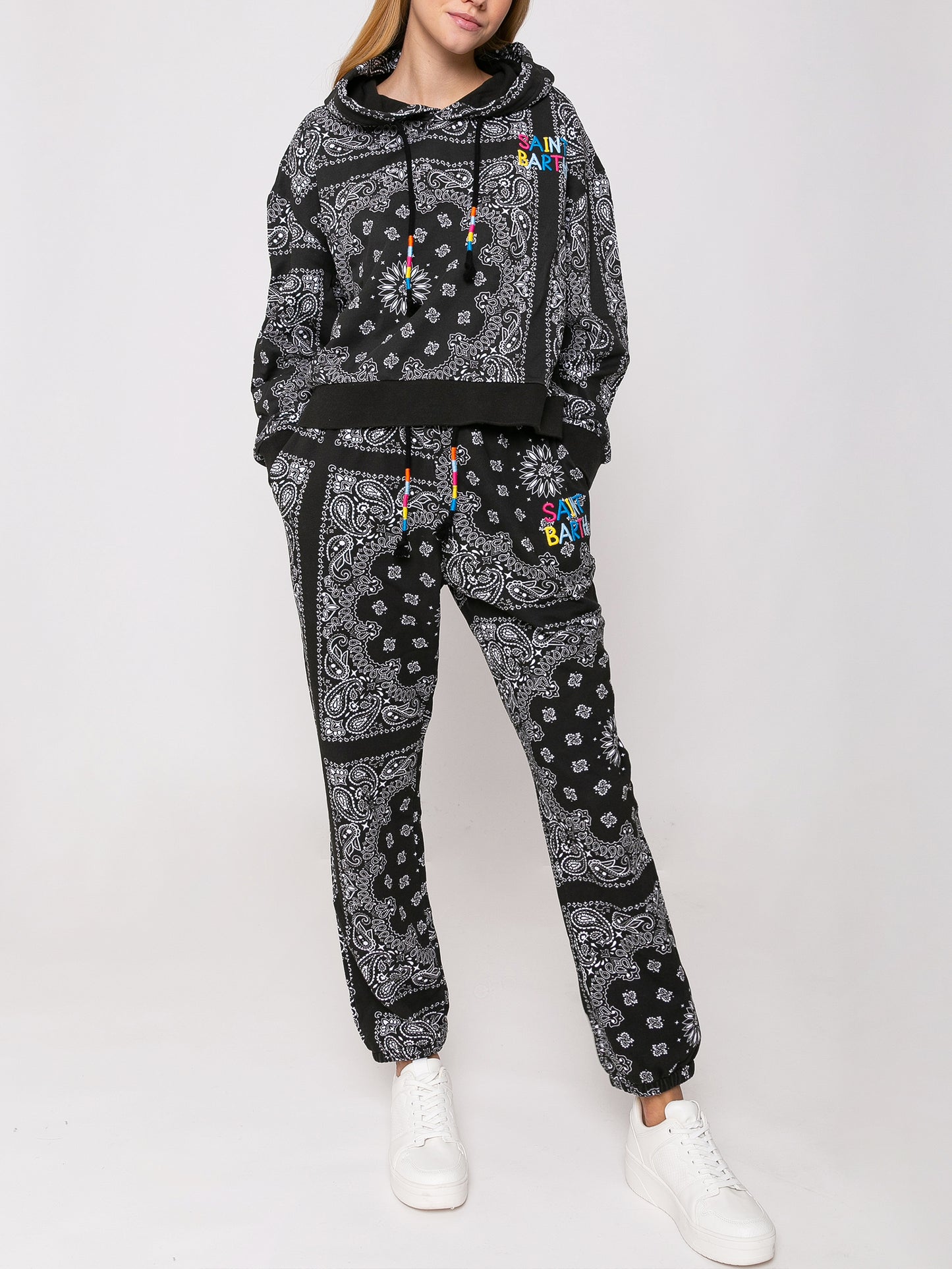 Cotton bandanna hoodie with Saint Barth embroidery - MC2 Saint Barth