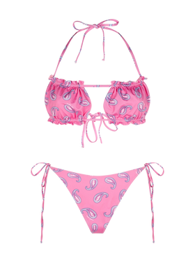 Woman bandeau bikini with paisley print - MC2 Saint Barth