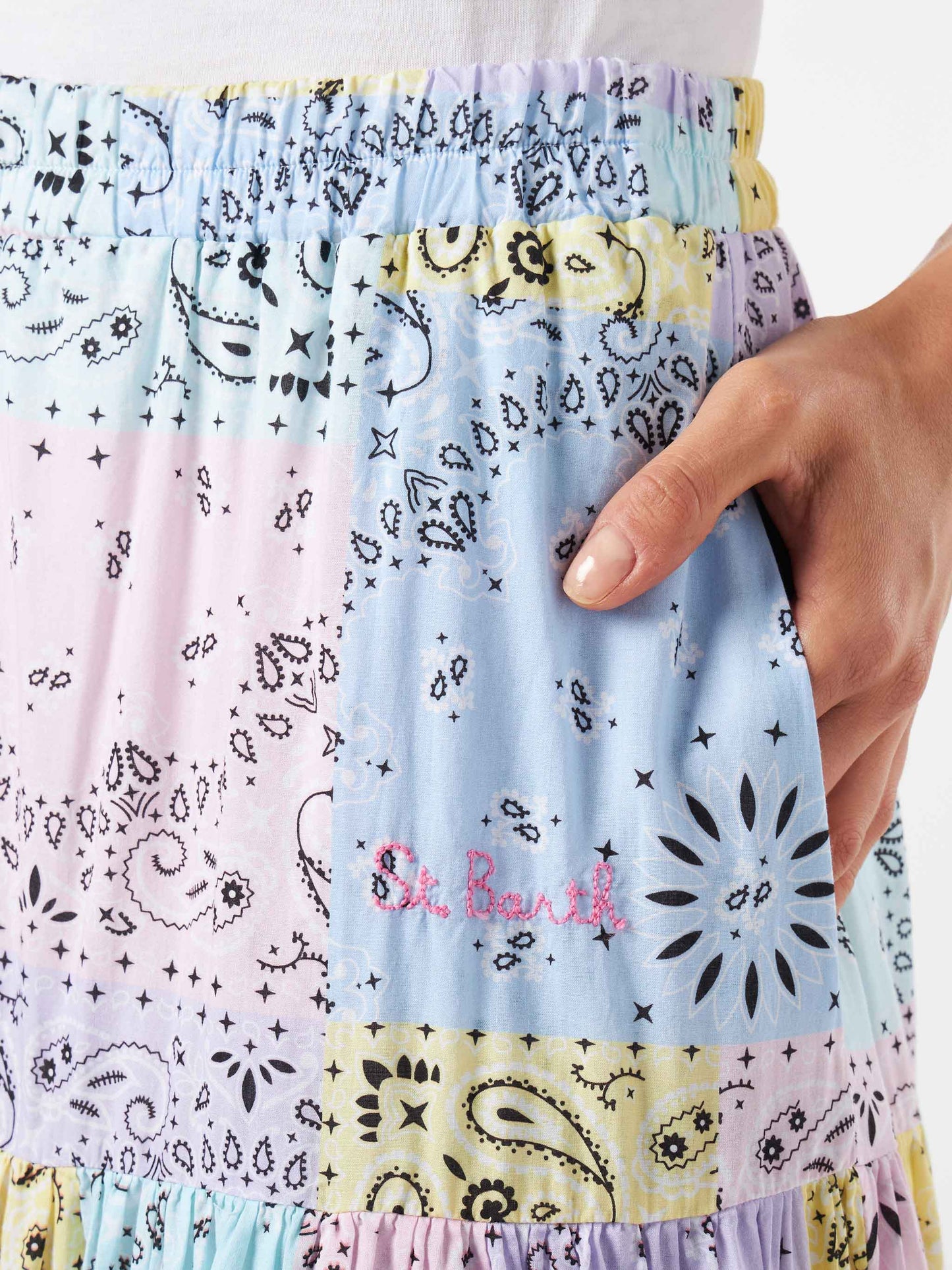 Bandanna print cotton skirt - MC2 Saint Barth