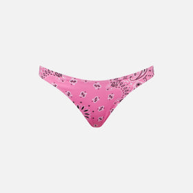 Freche Damen-Badehose mit rosa Bandana-Print
