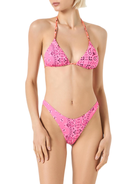 Woman triangle bikini with bandanna print - MC2 Saint Barth