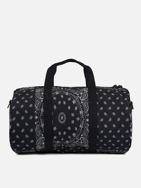 Travel duffel bag with black bandanna print - MC2 Saint Barth