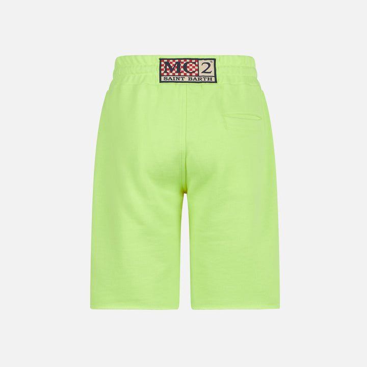 Boy cotton fluo yellow bermuda - MC2 Saint Barth