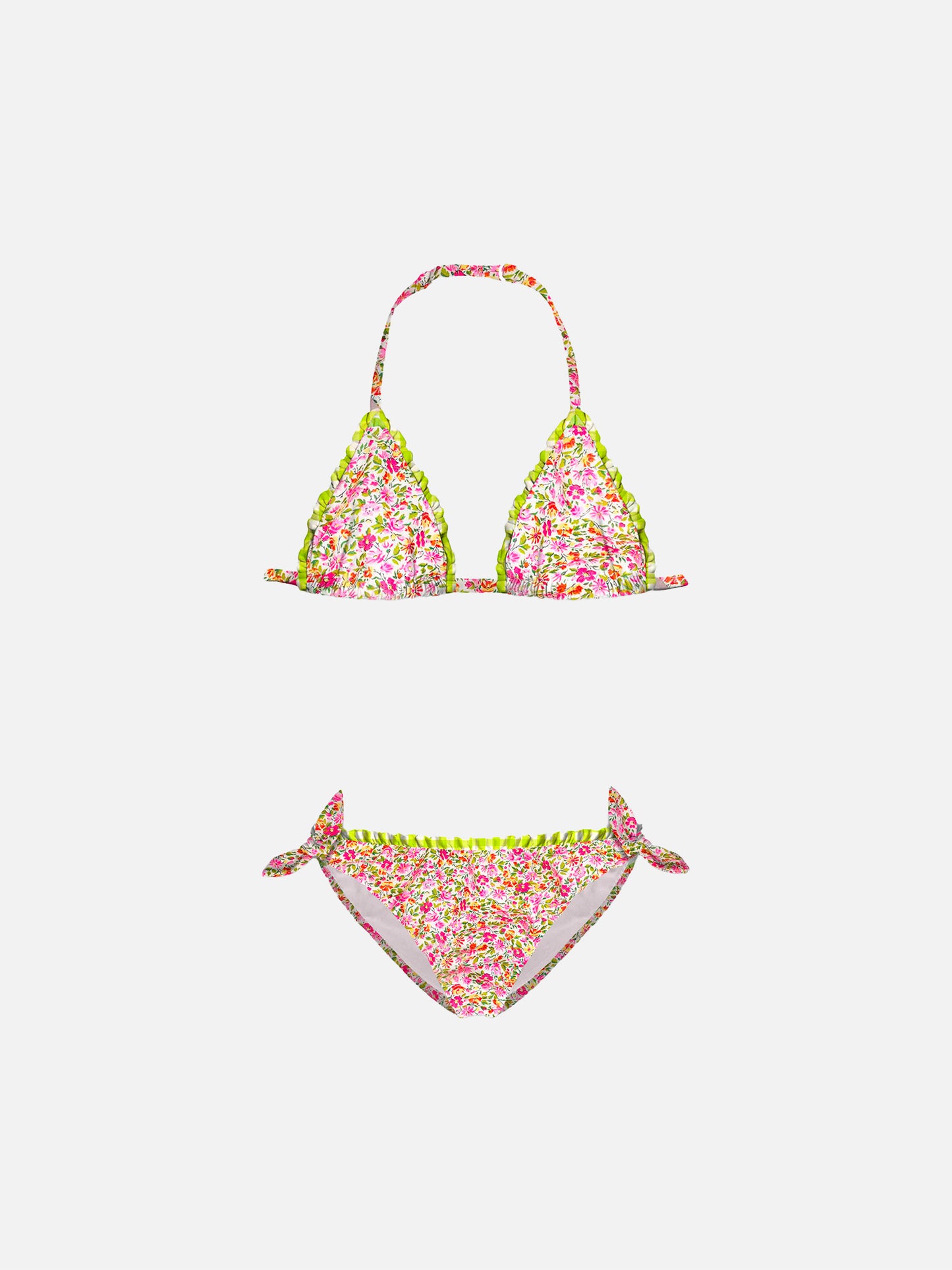 Girl triangle flower bikini | Made with Liberty fabric - MC2 Saint Barth