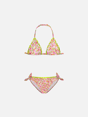 Girl triangle flower bikini | Made with Liberty fabric - MC2 Saint Barth