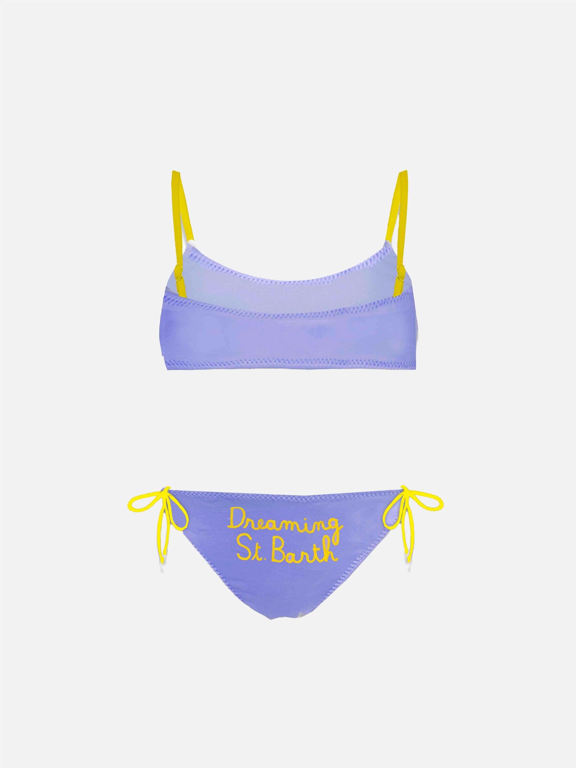 Girl bralette bikini with Dreaming St. Barth embroidery - MC2 Saint Barth