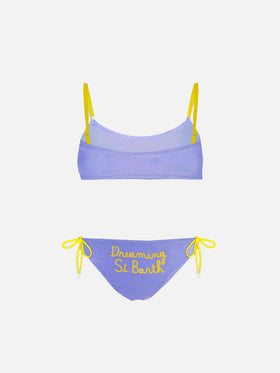 Girl bralette bikini with Dreaming St. Barth embroidery - MC2 Saint Barth