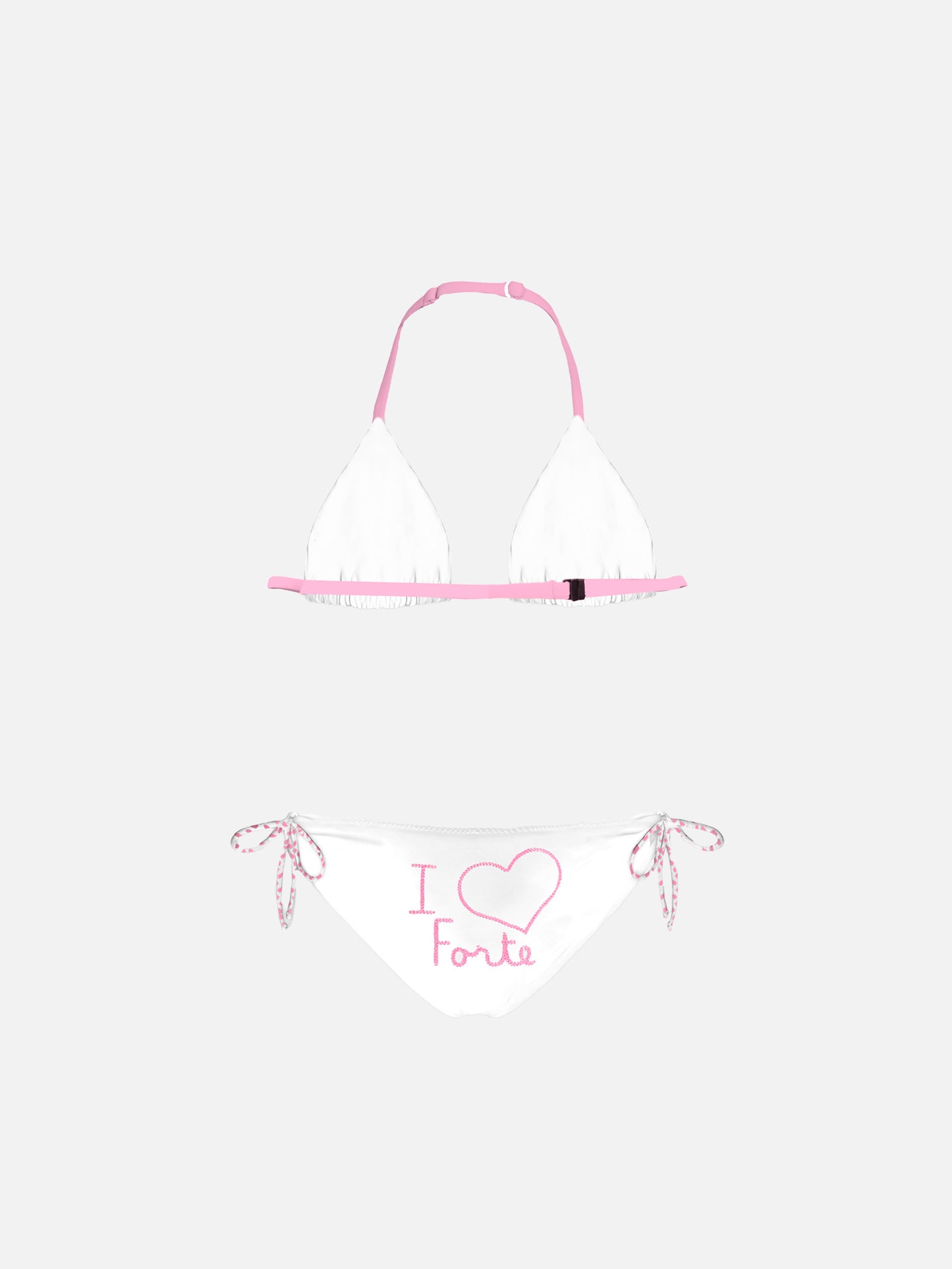 I love Forte embroidered girl's bikini - MC2 Saint Barth
