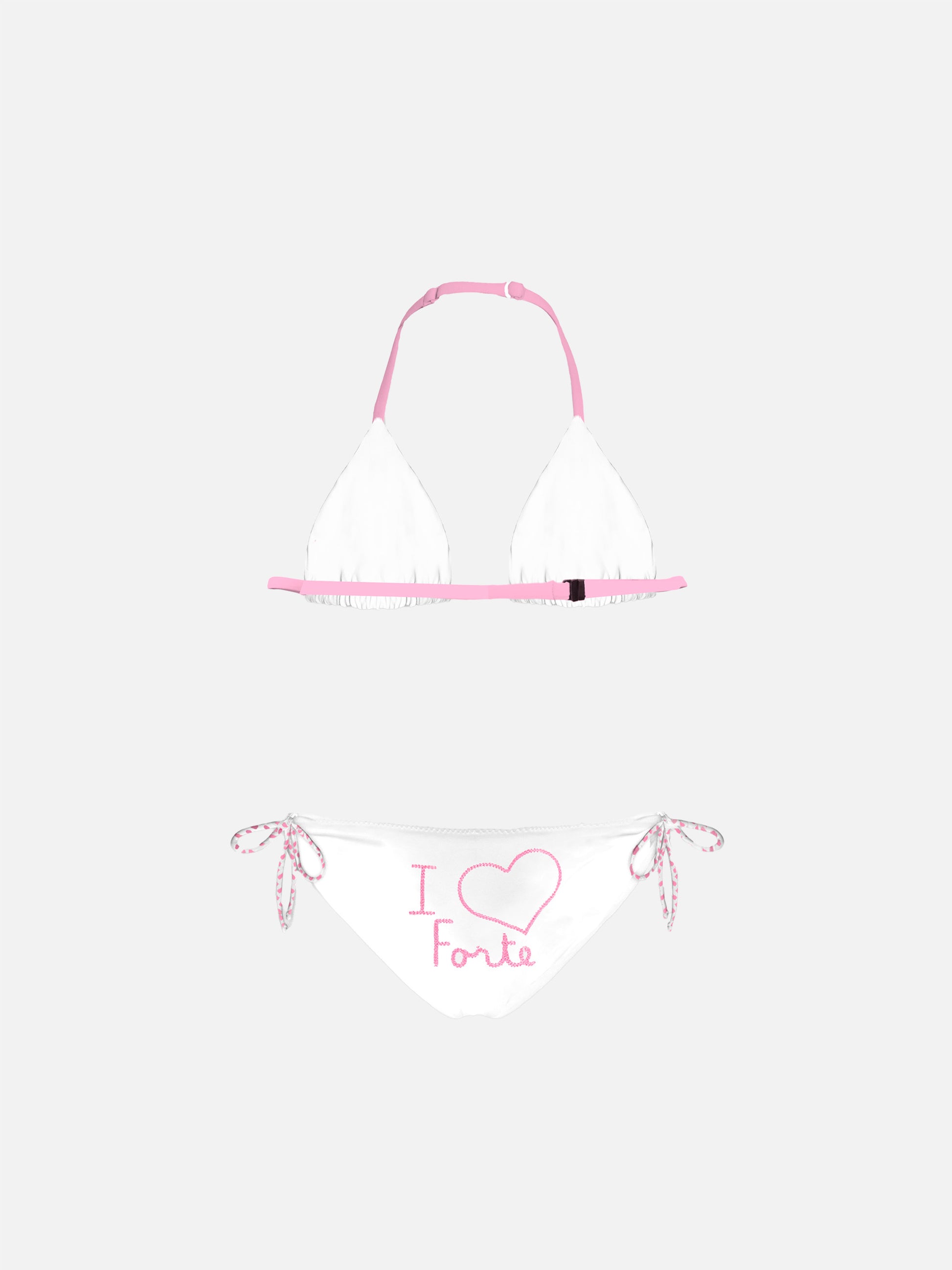 I love Forte embroidered girl's bikini - MC2 Saint Barth