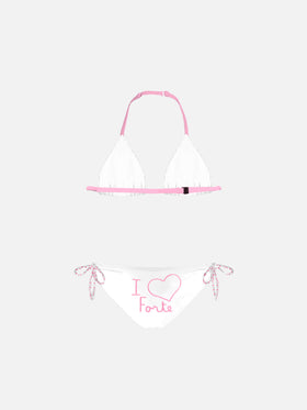 I love Forte embroidered girl's bikini - MC2 Saint Barth