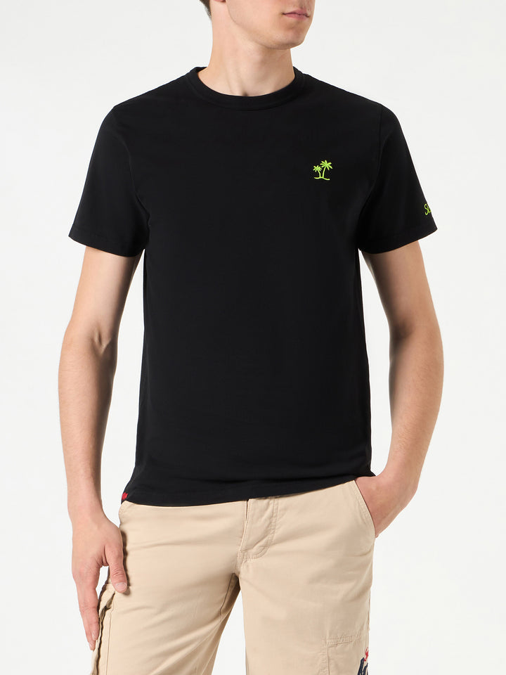 T-shirt da uomo in cotone nero