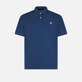 Blue denim piquet polo with St. Barth logo - MC2 Saint Barth
