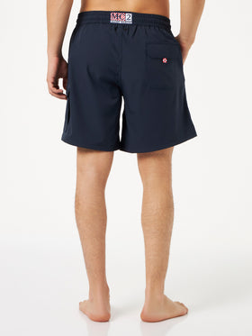 Man blue navy comfort and stretch swim shorts - MC2 Saint Barth