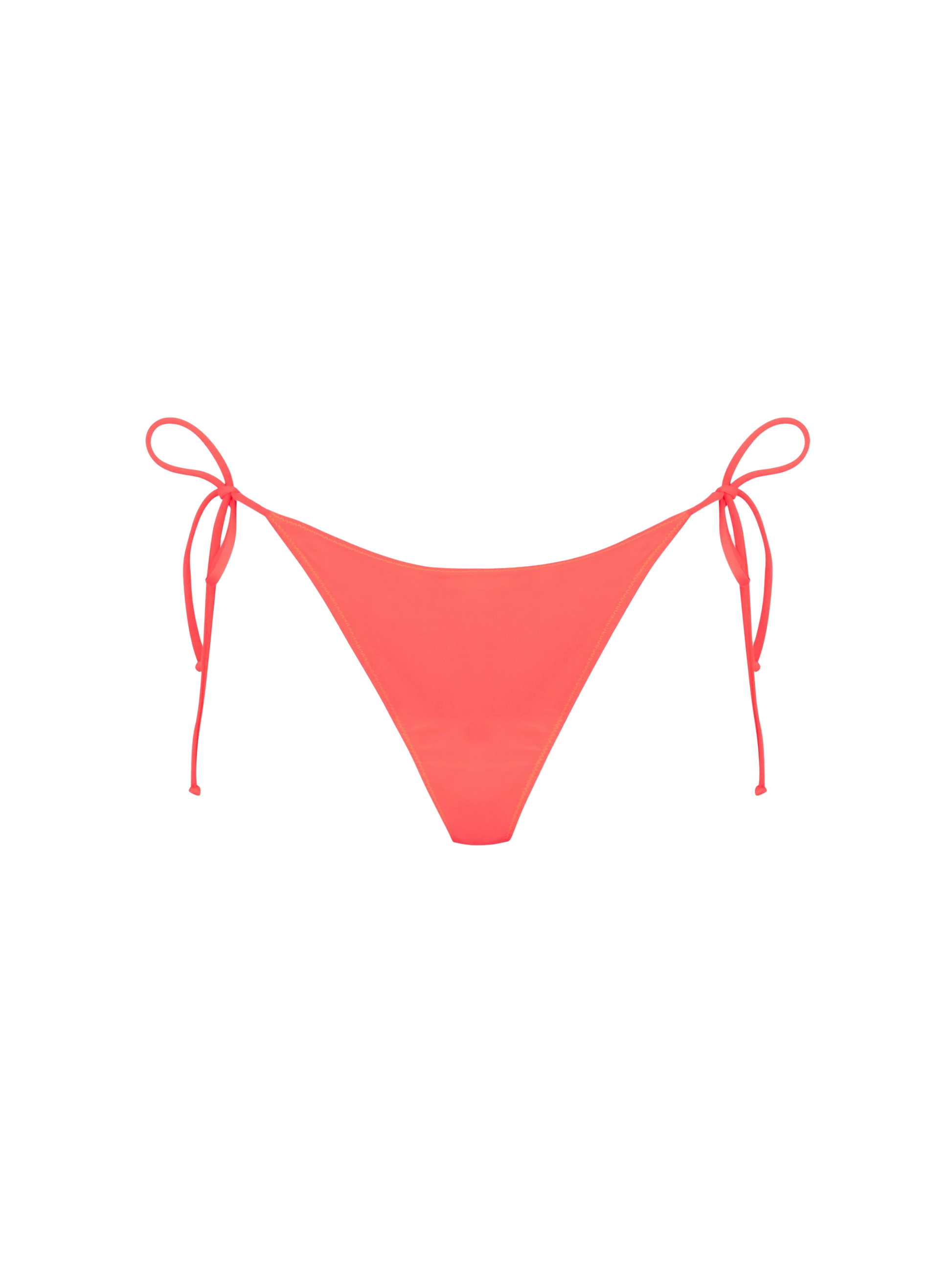 Woman fluo red swim briefs with side laces - MC2 Saint Barth