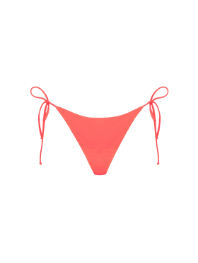 Woman fluo red swim briefs with side laces - MC2 Saint Barth