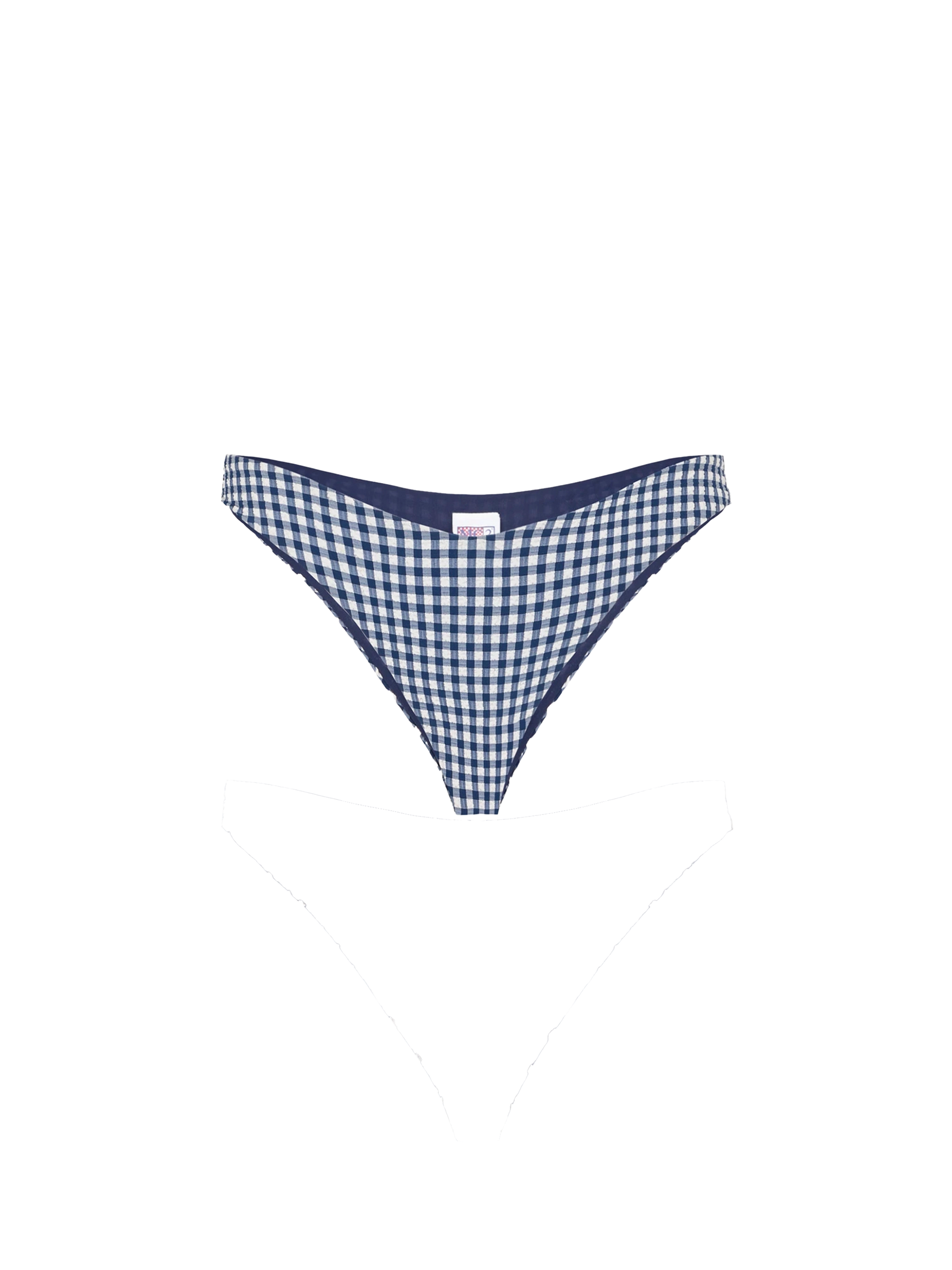 Blue vichy cheeky swim briefs - MC2 Saint Barth