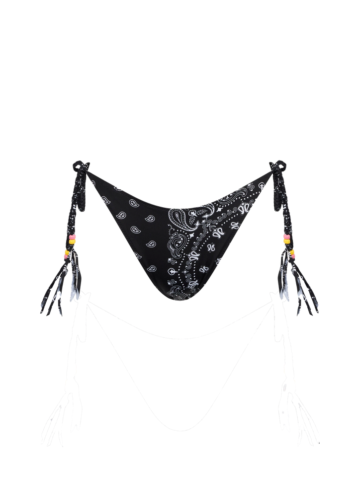 Slip da bagno da donna sgambato con stampa bandana