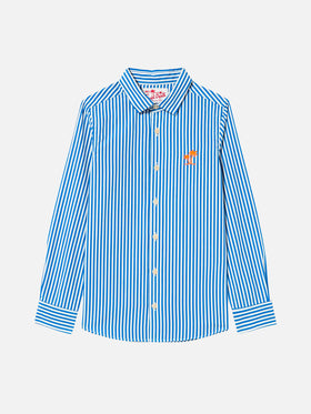 Striped cotton kid shirt Agnes - MC2 Saint Barth