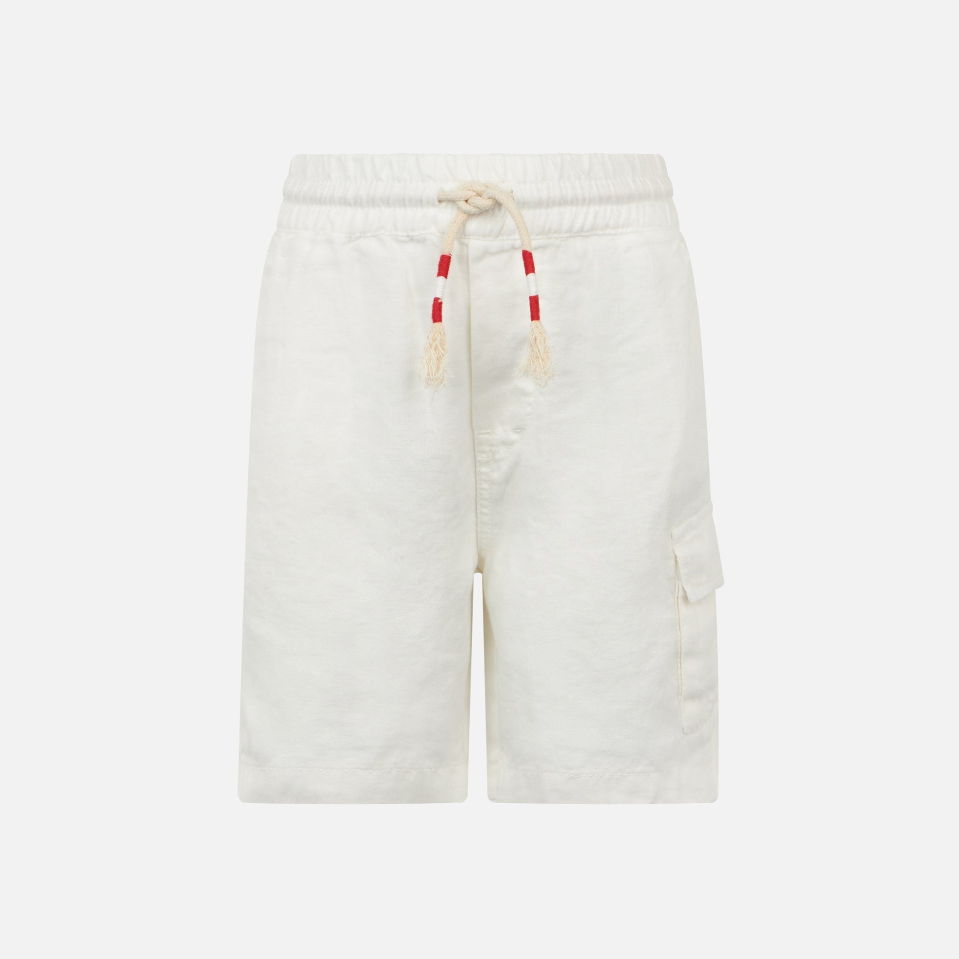 White color linen bermuda short - MC2 Saint Barth