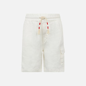 White color linen bermuda short - MC2 Saint Barth