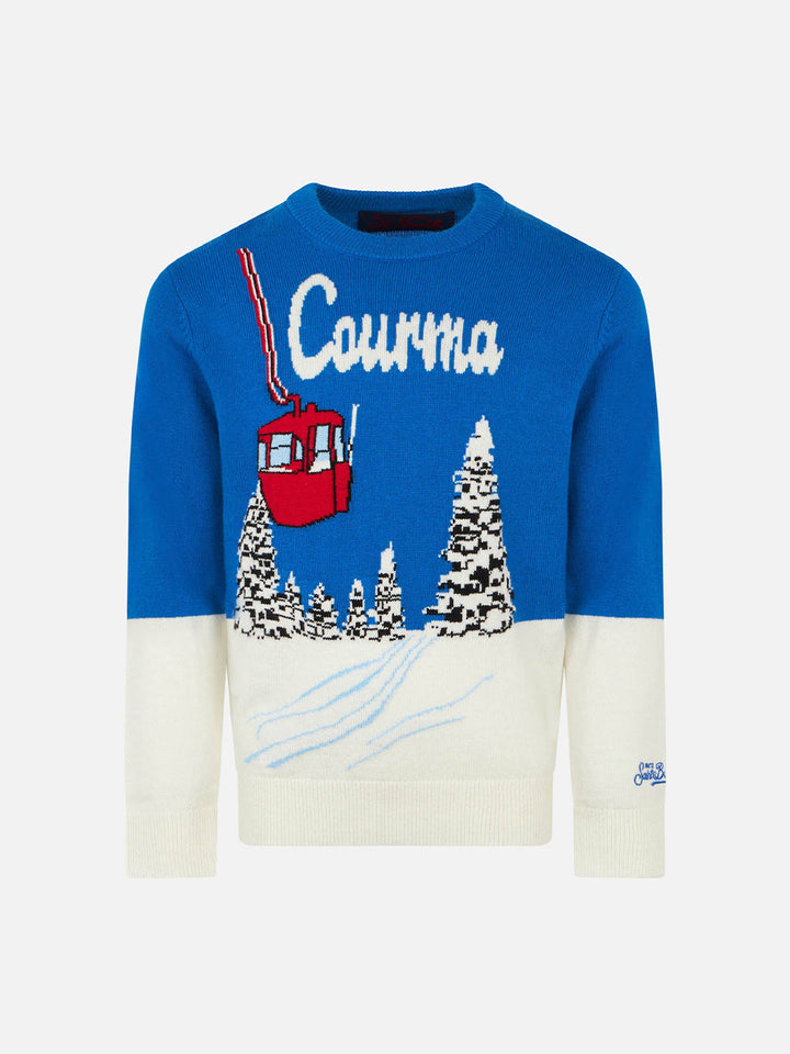 Boy sweater with Courmayeur jacquard - MC2 Saint Barth