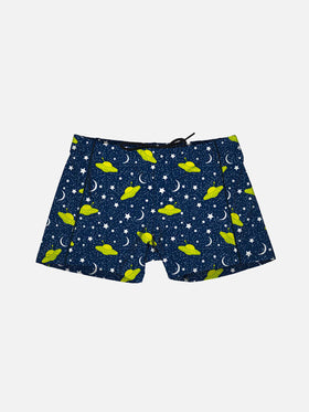 Ufo print boy lycra swim briefs - MC2 Saint Barth