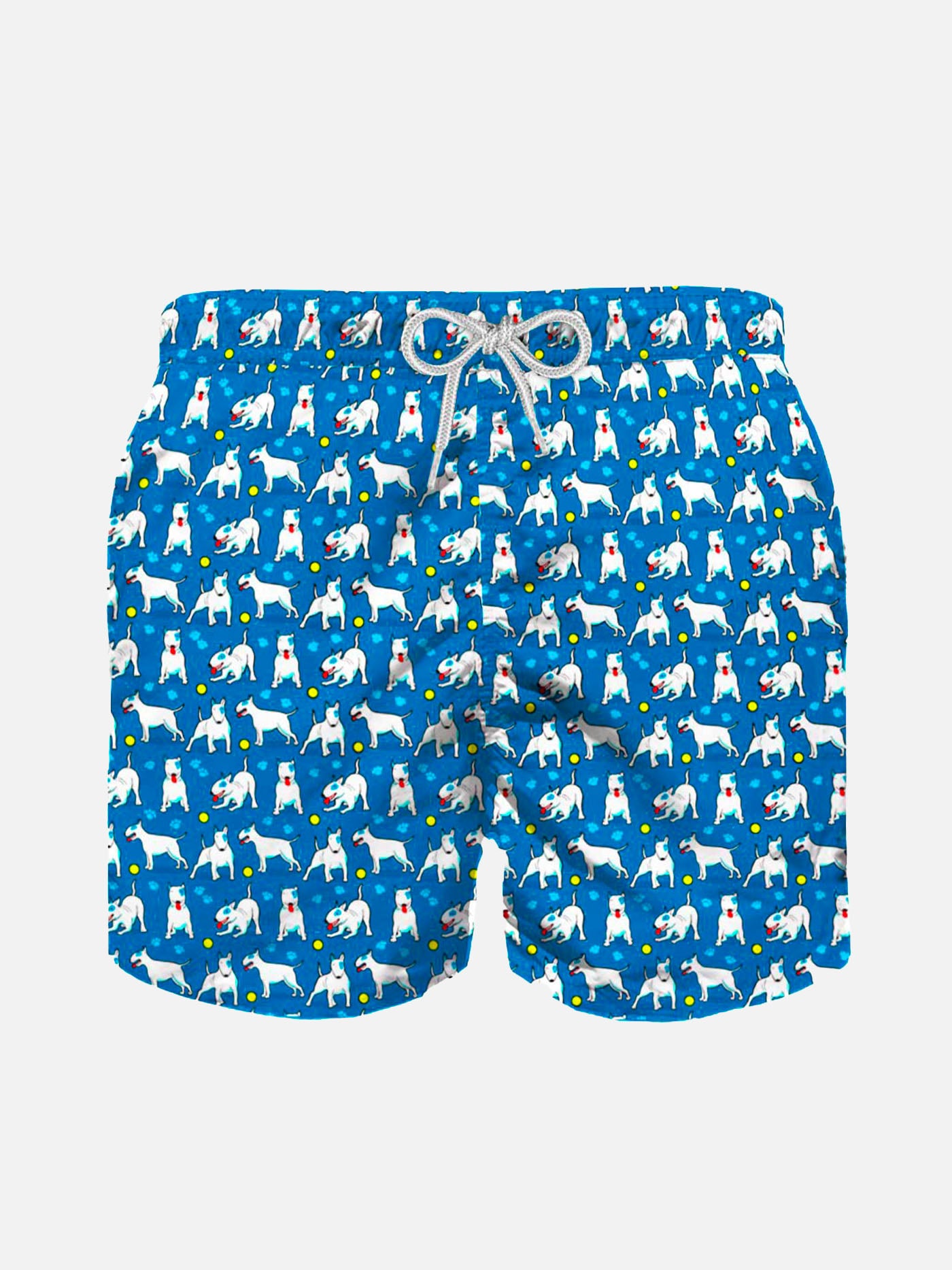 Bull Terrier all over print boy's light swimshorts - MC2 Saint Barth