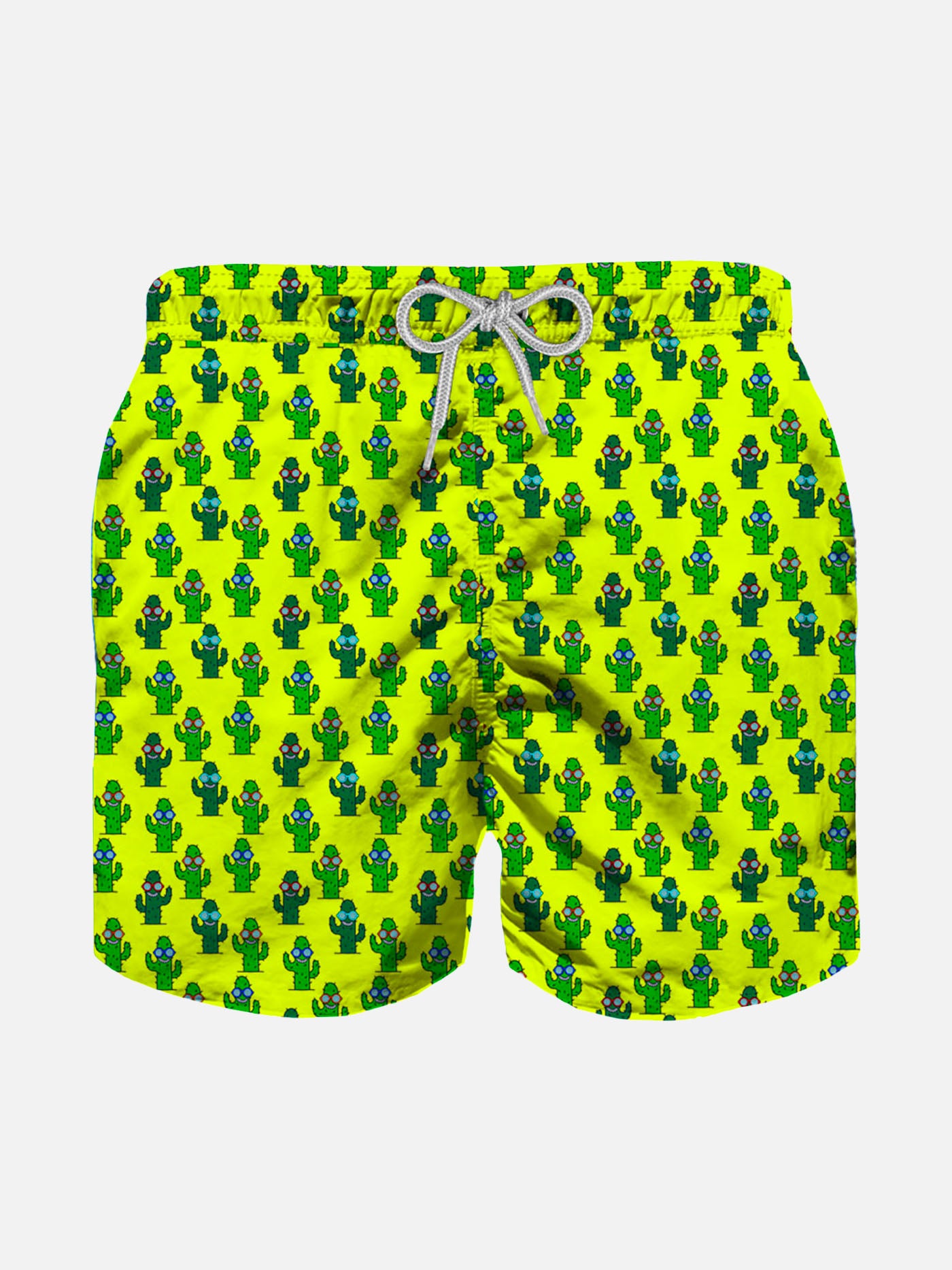 Prickley plant print light fabric boy swim shorts - MC2 Saint Barth