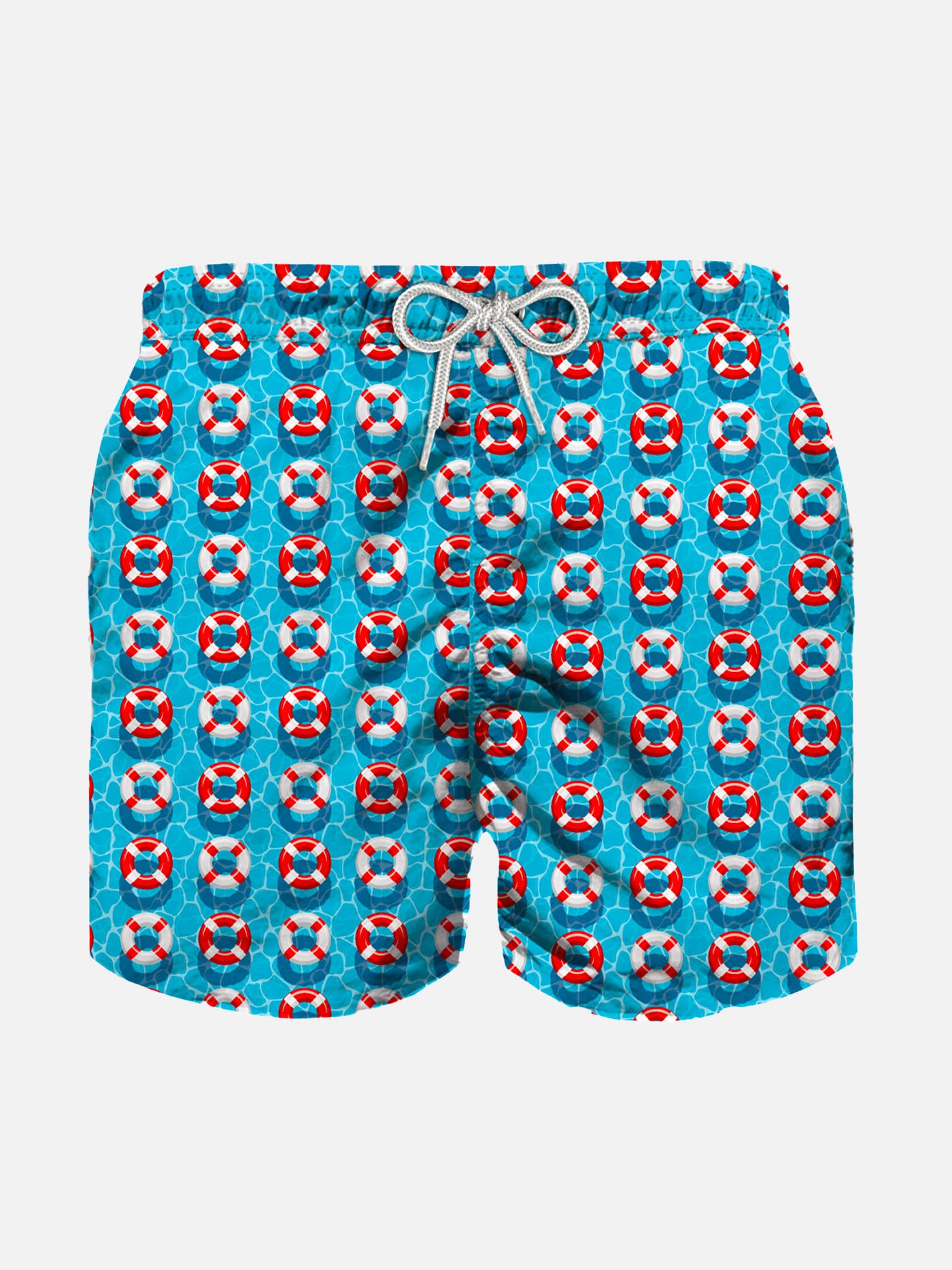 Boy light fabric swim shorts with lifesaver print - MC2 Saint Barth