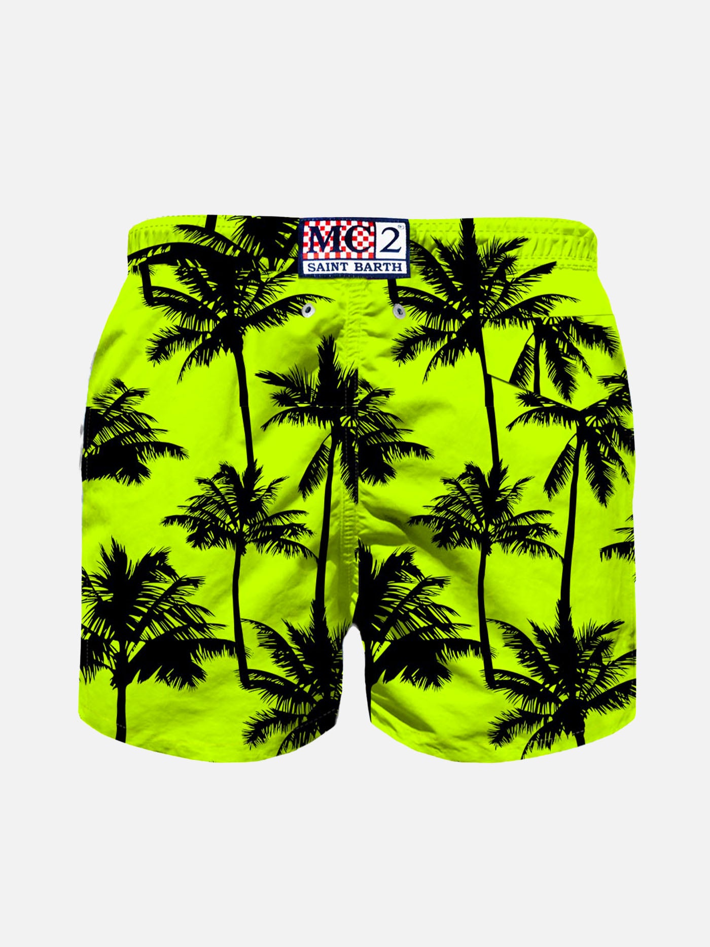 Palm all over print light fabric boy swim shorts - MC2 Saint Barth