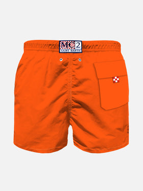 Boy swim shorts with My dad is cool embroidery - MC2 Saint Barth