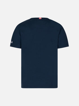 Boy cotton t-shirt with shark printed pocket - MC2 Saint Barth